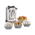 Make Their Day Gourmet Gift Box - White and Silver Logo Branded