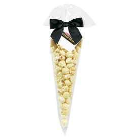 White Cheddar Popcorn Cone Bag (Large) with Logo