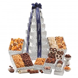 Silver Delights Giant Party Tower with Logo