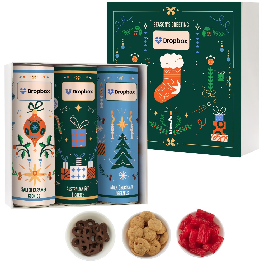 Custom Printed 3 Way Crave Snacks Collection - 8" Tube, Option 3