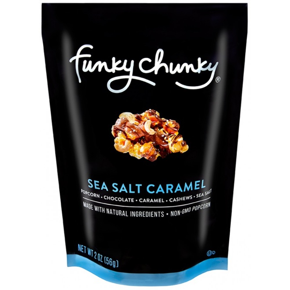 Funky Chunky Sea Salt Caramel 2oz Small Bag Logo Branded