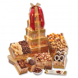 Custom Printed Golden Delights Treats Tower