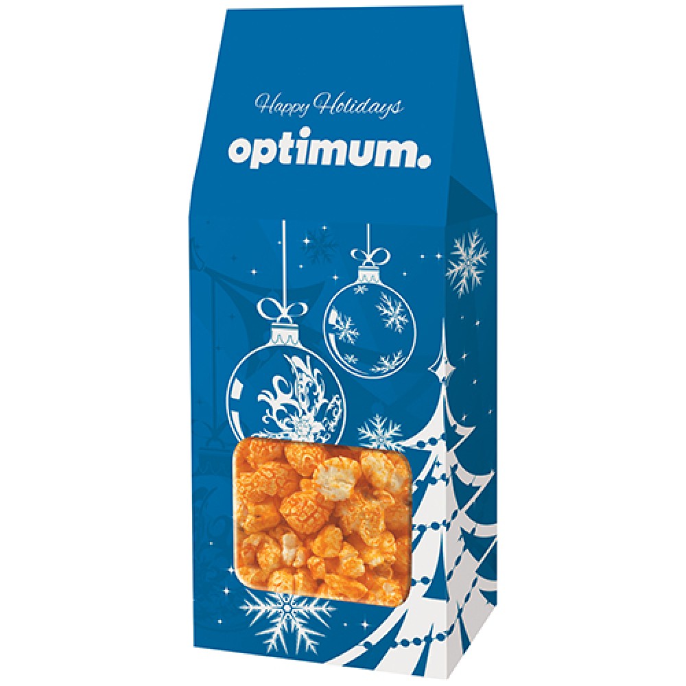 Gourmet Popcorn Window Box - Cheddar Popcorn Logo Branded