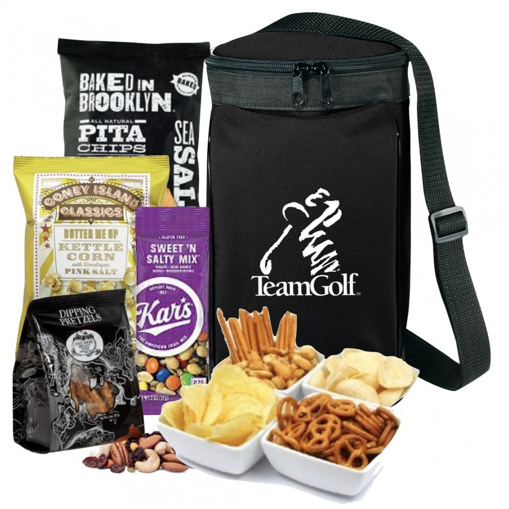 Promotional Golf Cooler with Snacks (Black)
