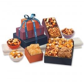 Custom Imprinted Sweet & Savory Crunchy Tower  Custom Imprinted Sweet & Savory Crunchy Tower