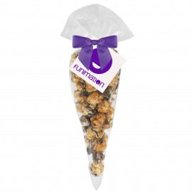 Logo Branded Caramel Latte Popcorn Cone Bag (Small)