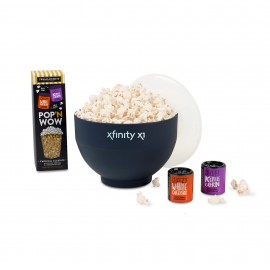 What's Pop'N Gourmet Popcorn Gift Set - Black Custom Imprinted