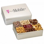 Promotional 6 Way Deluxe Gift Tin with Chocolate Bar - Savory Delight