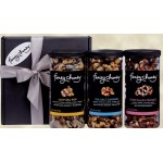 Triple Flavor Gift Pack w/Sea Salt Caramel Popcorn, Nutty Choco Pop & Peanut Butter Cup Popcorn Custom Imprinted