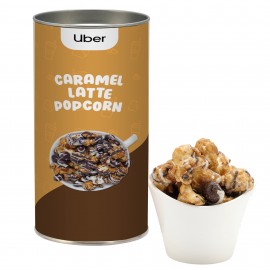 Gourmet Popcorn Tube - Caramel Latte Popcorn Custom Printed