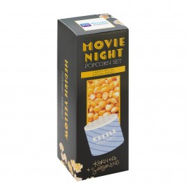 Logo Branded Movie Night Kernel & Seasoning Set - Medium Yellow Kernels & Kettle Corn Seasoning