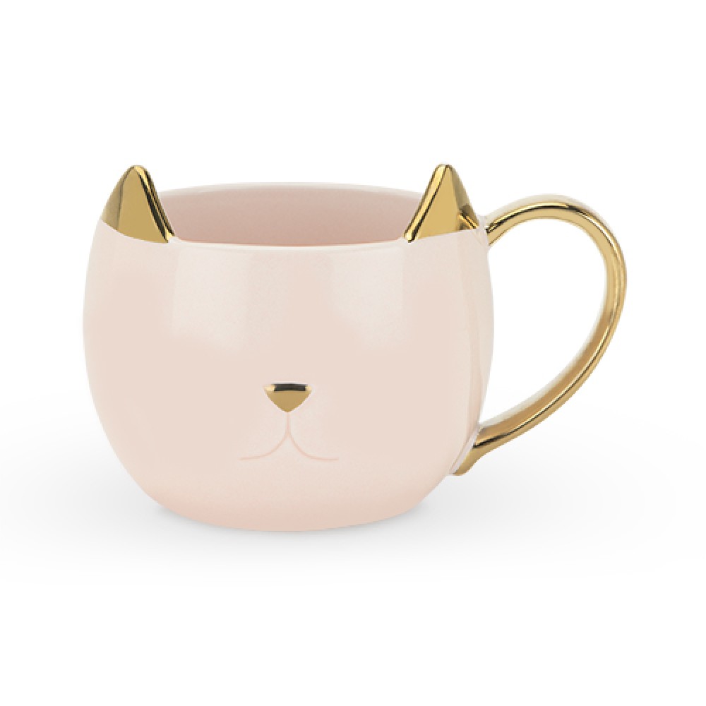 Chloe Pink Cat Mug Logo Branded Chloe Pink Cat Mug Logo Branded