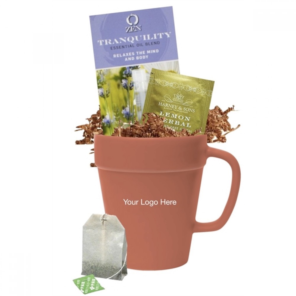 Logo Branded Garden Mug with Lavender & Tea