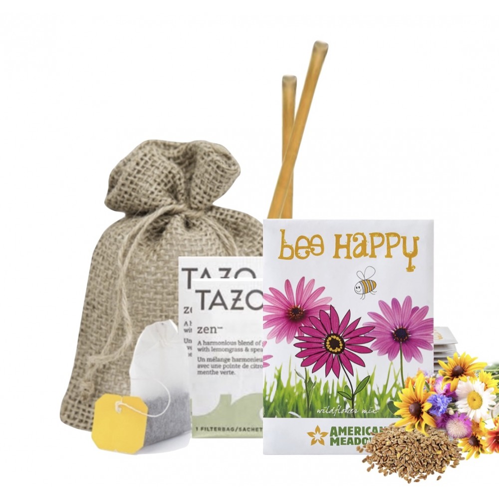 Promotional Biodegradable Package Flower Seeds with Tea and Honey Sticks Promotional Biodegradable Package Flower Seeds with Tea and Honey Sticks