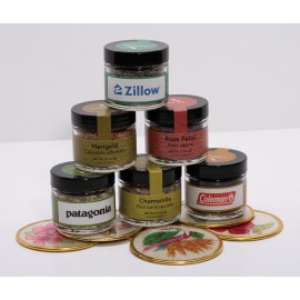 Lavender Ultra Loose Leaf Floral Tea w/Glass Jar with Logo