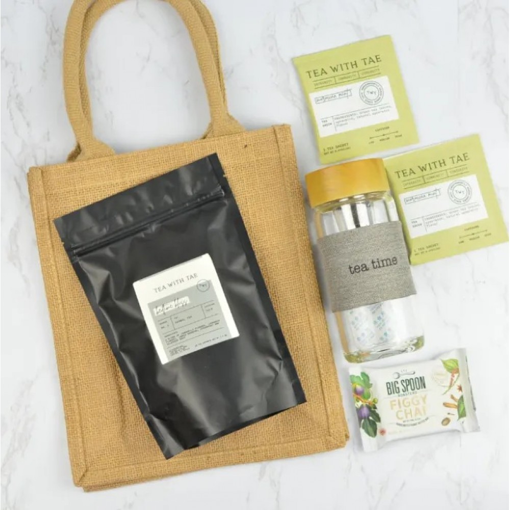 Promotional Tea Jute Gift Tote Promotional Tea Jute Gift Tote