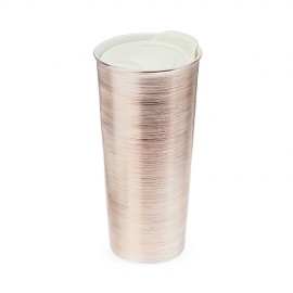 Quinn Rose Gold Travel Tumbler by Pinky Up with Logo  Quinn Rose Gold Travel Tumbler by Pinky Up with Logo