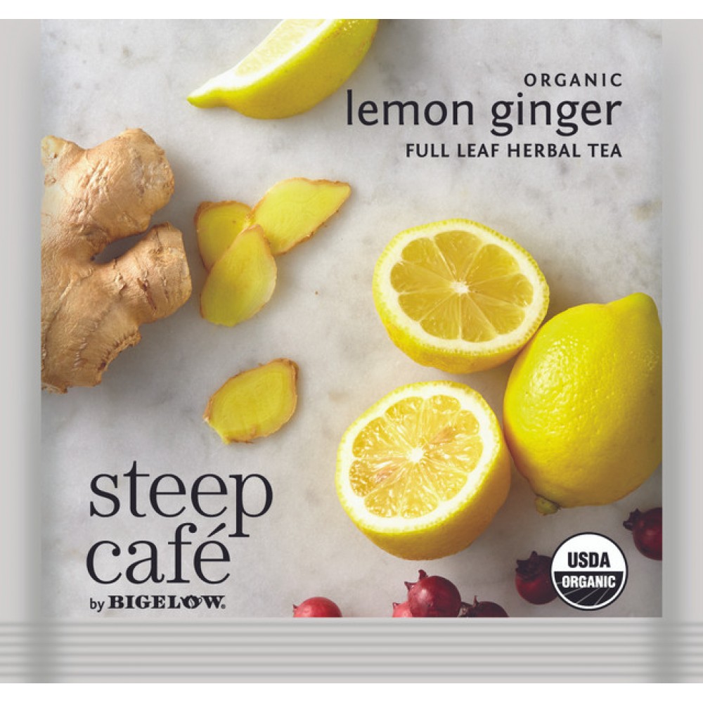 Lemon Ginger Organic Tea with Logo Lemon Ginger Organic Tea with Logo