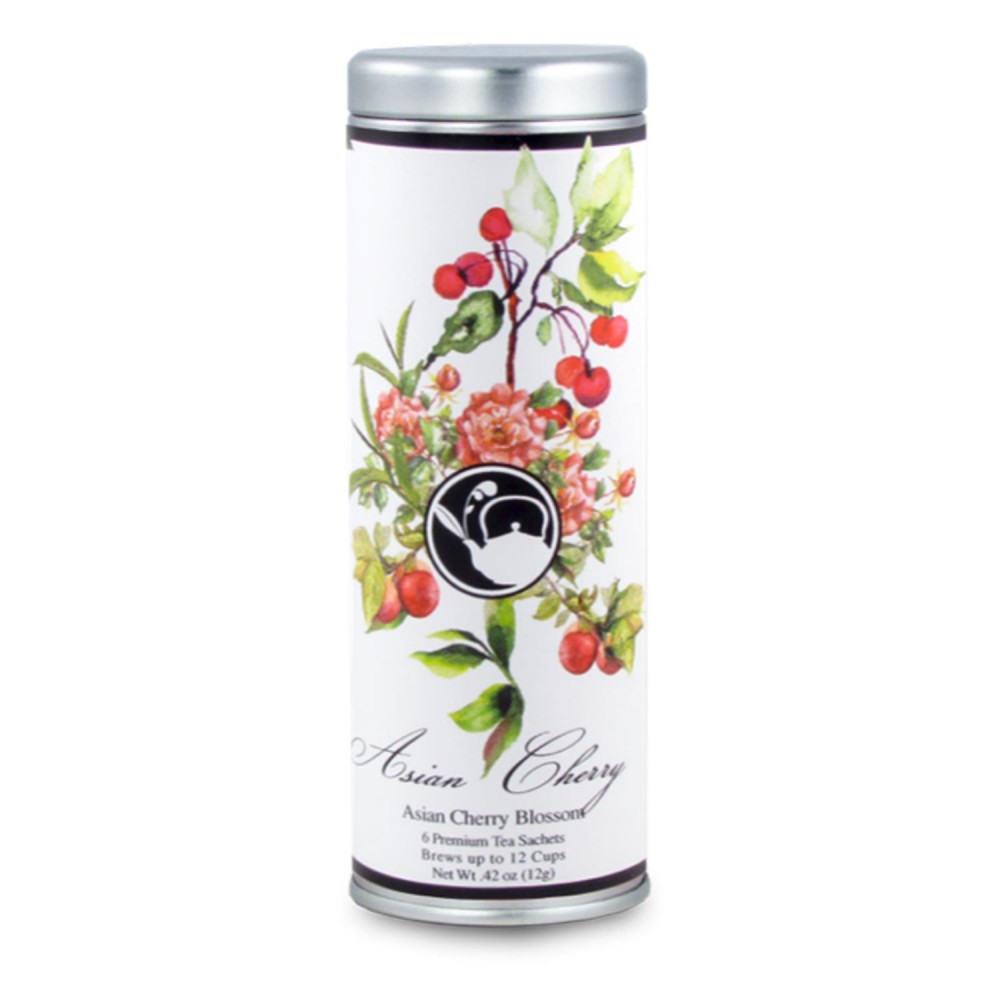 Tea Can Company Asian Cherry Blossom- Skinny Tin with Logo