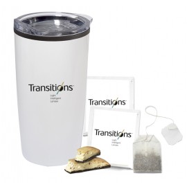 Custom Tea & Cookies Gift Tumbler with Logo  Custom Tea & Cookies Gift Tumbler with Logo