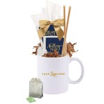 Custom Tea Bags with Honey Sticks and Mug with Logo