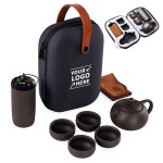 Logo Branded Portable Travel Ceramic Teapot Tea Set