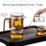 Custom 20oz Magnetic Water-Dispensing Glass Tea Infuser Teapot