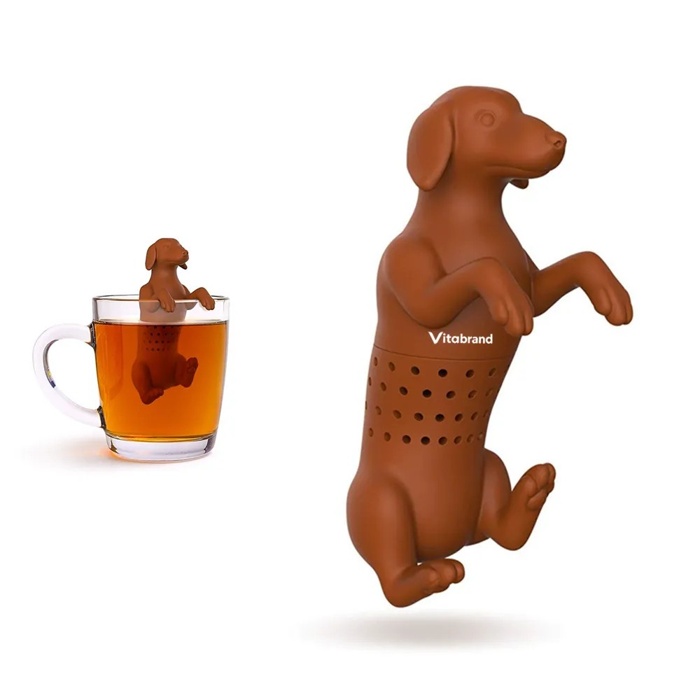 Custom Hot Dog Tea Infuser,Silicone Sausage Dog Tea Strainer