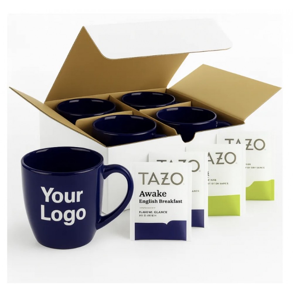 Custom Set of 4 Mugs Boxed with Tea Bags