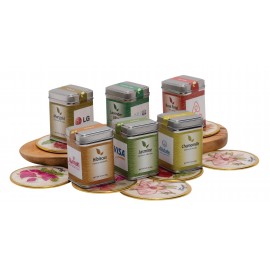 Jasmine Loose Leaf Floral Tea w/Tin Can with Logo  Jasmine Loose Leaf Floral Tea w/Tin Can with Logo