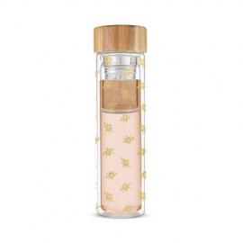 Blair Bee Glass Travel Infuser Mug by Pinky Up with Logo