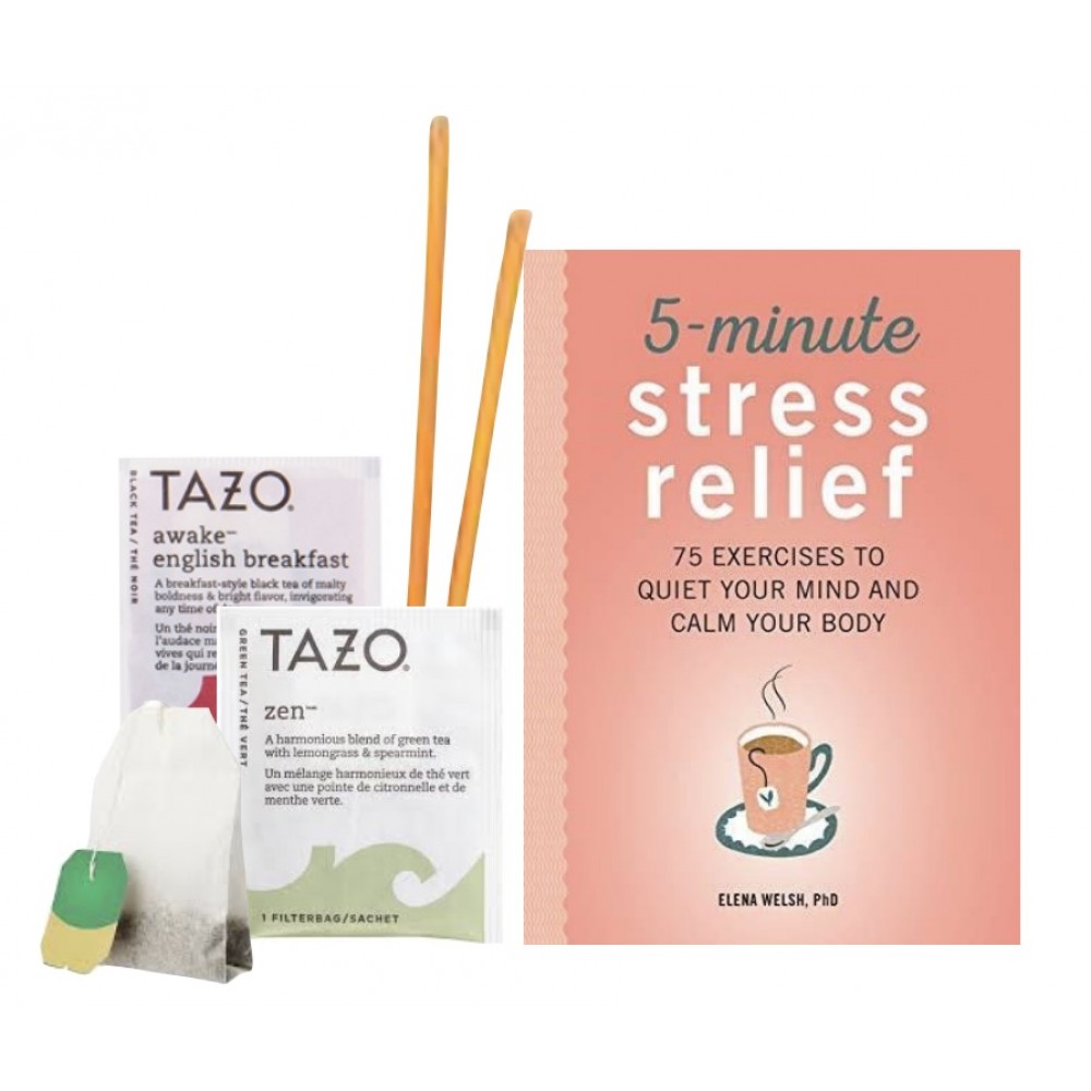 Stress Relief Book & Tea Kit with Logo