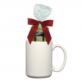 15 Oz. Customizable Full-Color Mug with Tea Bags with Logo