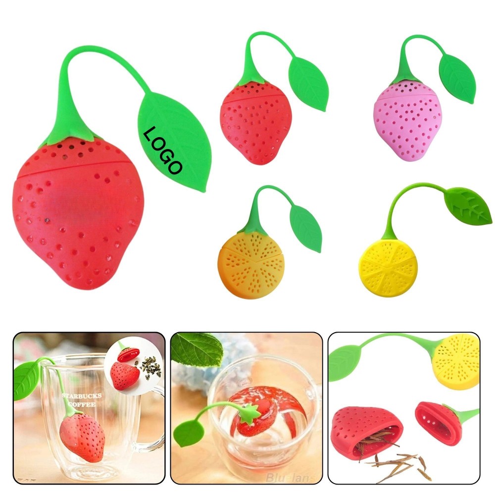 Silicone Fruit Shaped Tea Infuser with Logo