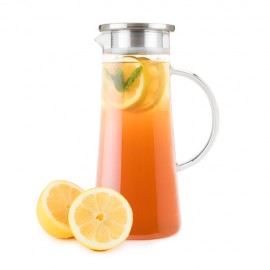 Logo Branded Charlie Glass Iced Tea Carafe by Pinky Up