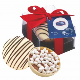 Hot Chocolate Bomb Gift Box w/ Hang Tag - Original Flavor - Classic White Custom Printed