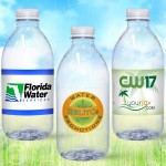 12 oz. Custom Label Spring Water w/ Flat Cap - Clear Bullet ECO Bottle Logo Branded