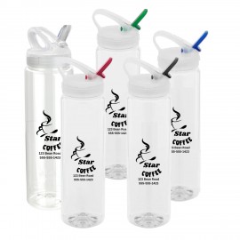 Custom Imprinted 32 Oz. PET Clear Bottle with Colored Spout  Custom Imprinted 32 Oz. PET Clear Bottle with Colored Spout