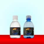 8oz / 237ml Bullet Bottles Clear with Flat Cap Custom Imprinted