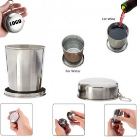 240ml Collapsible Stainless Steel Trave Cup Custom Imprinted