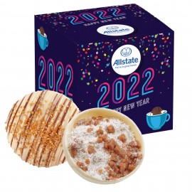 Personalized New Years Hot Chocolate Bomb Gift Box - Grand Flavor - Dulce de Leche  Personalized New Years Hot Chocolate Bomb Gift Box - Grand Flavor - Dulce de Leche