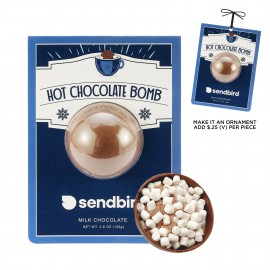 Hot Chocolate Bomb Billboard Card - Milk Chocolate Logo Branded