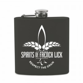 True Black Soft Touch Flask with Logo  True Black Soft Touch Flask with Logo