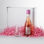 Rose Wine Kit with Mini Rose Bottle & Stemless Taster Logo Branded