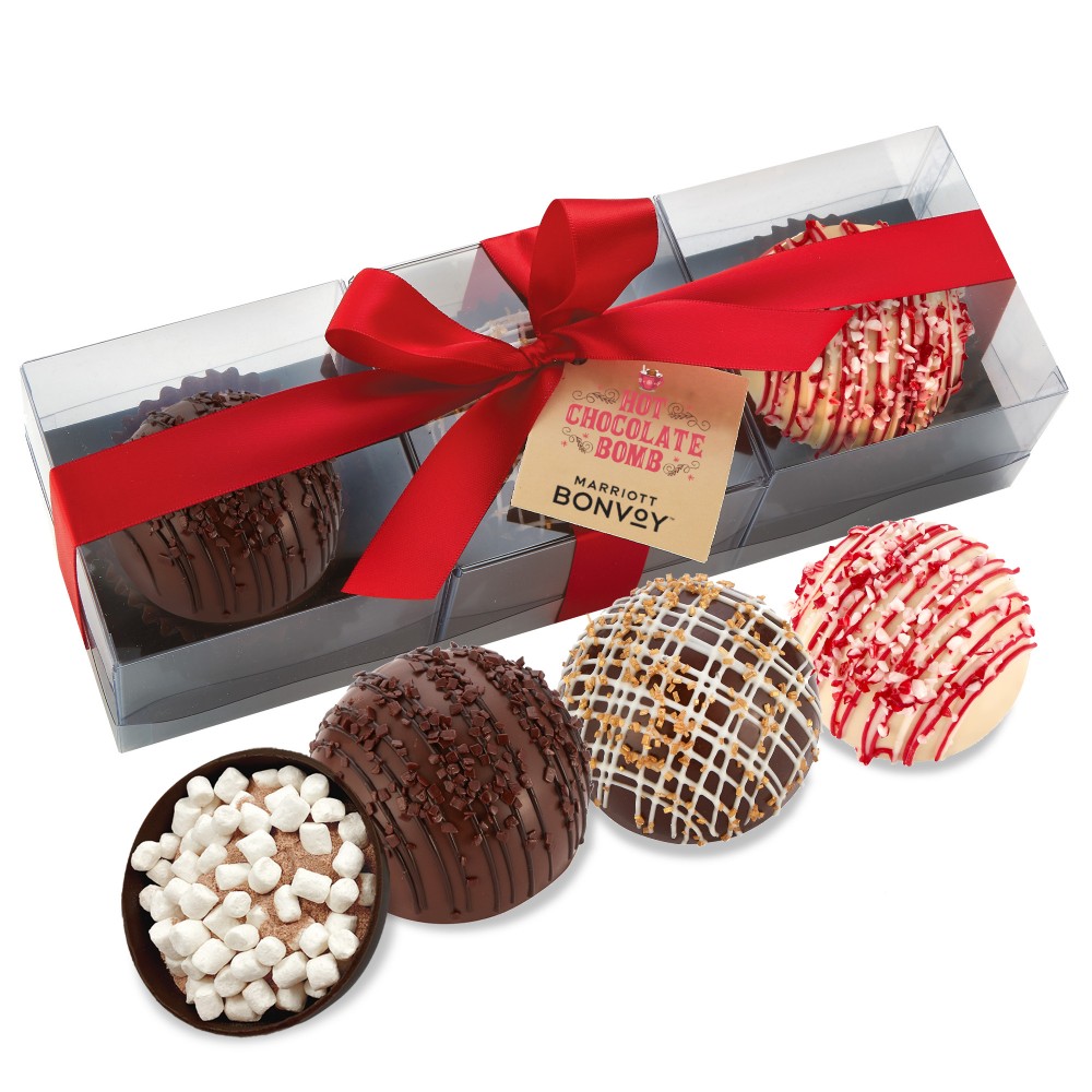 Logo Branded Hot Chocolate Bomb Gift Box - Deluxe Flavor - 3 Pack - Option 2