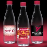 Promotional 16.9 oz. Spring Water Full Color Label, Clear Glastic Bottle w/Ruby Red Cap