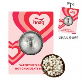 Valentine's Day Hot Chocolate Bomb Billboard Card - Dark Chocolate Logo Branded