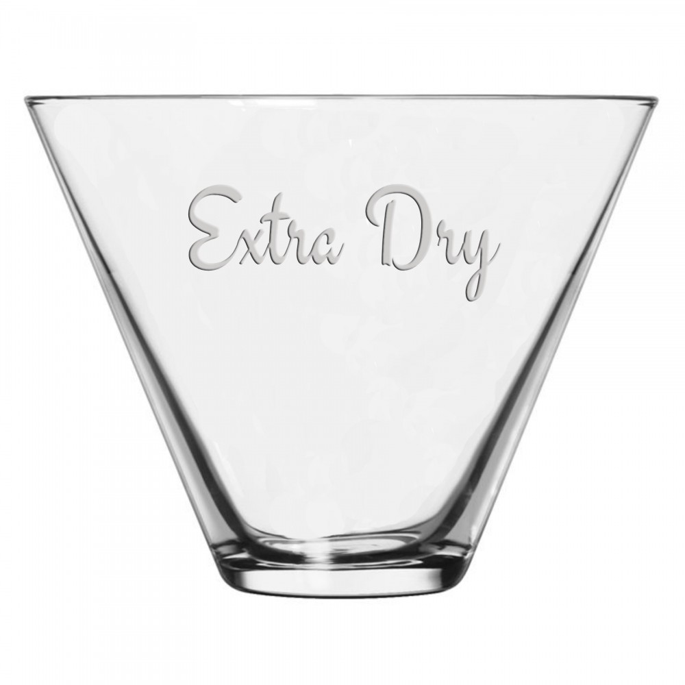 Custom Imprinted 13.5 Oz. Stemless Martini Glass (Deep Etch)