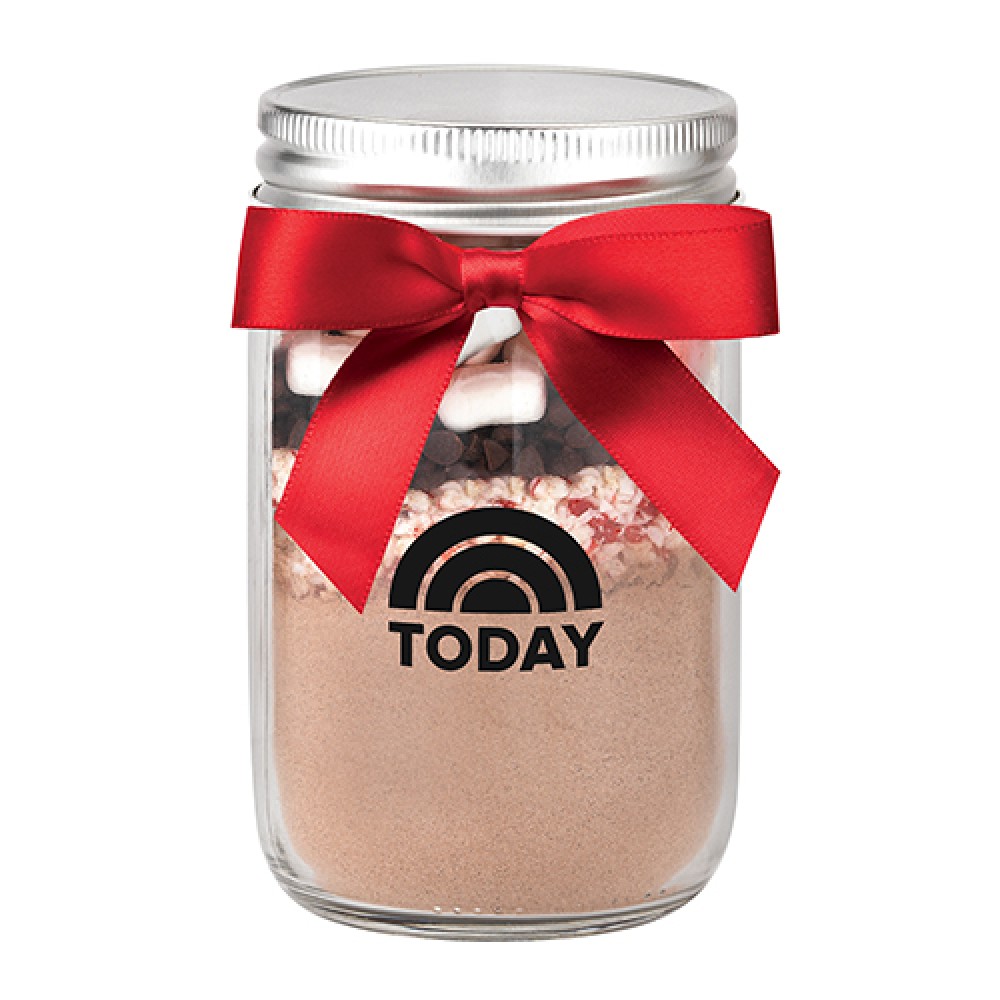 Hot Chocolate Kit in Mason Jar Custom Imprinted Hot Chocolate Kit in Mason Jar Custom Imprinted