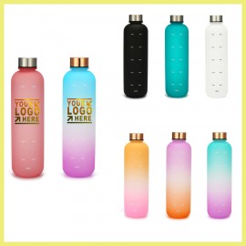 32 Oz. Frosted Gradient Sports Water Bottle Custom Logo Custom Printed